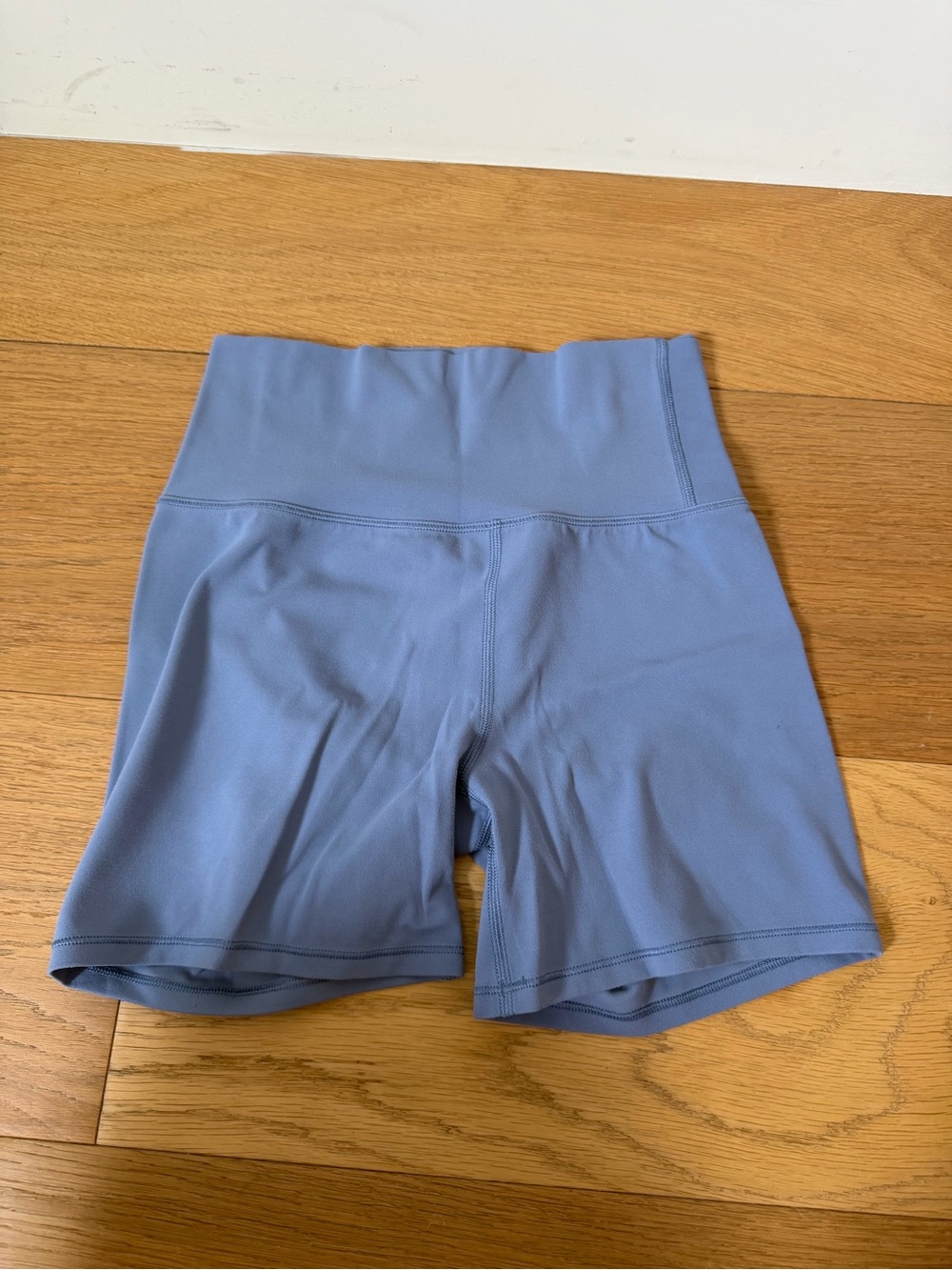 Vuori High-Rise Bike Shorts — Dusty Periwinkle